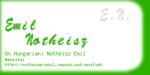 emil notheisz business card